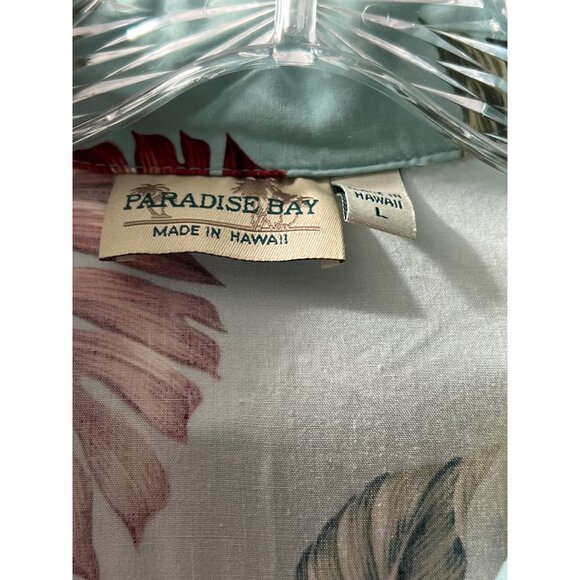 Paradise Bay Hawaiian Floral Short Sleeve Shirt L Made In Hawaii - Picture 2 of 5